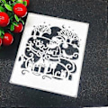 Miniatyrbillede 3 af 5: Julemandens Skæreforme til Håndlavet DIY Stencil Form Prægning Mønster