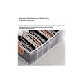 Miniatyrbillede 5 af 5: Foldbar Skuffeorganisator, Opbevaringsboks med Rum, Til Jeans, Varm Vinterbukser, Kvadratisk, Skuffe, Skab (17x25x32cm, Hvid)