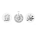 Miniatyrbillede 1 af 5: 3 trin sort ramme islamisk arabisk nordisk varm lærred plakat islam
