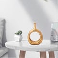 Pikkukuva 2 / 5: Minimalistinen keraaminen maljakko, Donitsimaljakko pyöreä maljakko kodin pöytätasolle pöytäkoristeeksi (Aureate)