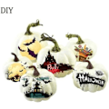 Miniatyrbillede 5 af 5: 12 Hvide Deko - Halloween Dekorative Græskar - Vandflasker - O