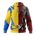 Pikkukuva 1 / 2: Deadpool & Wolverine 3D-tulostetut Hupparit Miesten Huppari Pusero Halloween Cosplay-asut (XL Punainen Keltainen)