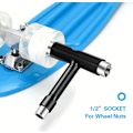 Miniatyrbillede 4 af 5: Multifunktionel T-formet skateboardværktøj, bærbar skateboard T-til