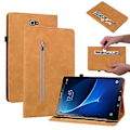 Miniatyrbillede 1 af 5: Lynlås Læder Tablet Etui Til Samsung Galaxy Tab A 10.1 2016/T580/T585 (Gul)
