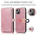 Pikkukuva 2 / 5: Irrotettava nahkakotelo iPhone 14 Plus:lle (Rose Gold)