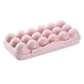 Miniatyrbilde 1 av 5: Stabelbar 12 Egg/18 Egg Holder Fryser Kjøleskap Matbeholder Organizer Brett (Rosa 18 Egg)
