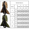 Miniatyrbillede 2 af 2: Mænd Lang Trenchcoat Lapel Overfrakke Casual Vinterjakke Almindelig Yderbeklædning (M Sort)