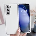 Pikkukuva 1 / 5: Metallinen Patentti PU-Kotelo Samsung Galaxy Z Fold4 5G:lle (Valkoinen)