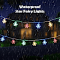 Miniatyrbild 4 av 5: Julslingor, snöstjärneformade ljusslingor 100 LED 33FT ljusslinga