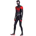 Miniatyrbillede 1 af 5: Miles Spider-Man 3D Zentai Heldragt i Spandex Kostume til Mænd Superhelt Jumpsuit Halloween Karneval Cosplay Fest Klæd Ud (190 )
