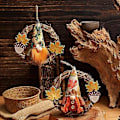 Miniatyrbild 2 av 5: Krans Ansiktslös Gammal Man Dock Lönnlöv Dock Rattan Cirkel Hängande Semester Fönster Thanksgiving Dekoration
