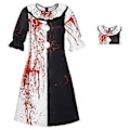 Miniatyrbild 1 av 5: Terrifier 2 Art the Clown Cosplay Blodig Jumpsuit för Vuxna Unisex Halloween Karneval Kostymdräkter Festkläder 2XL Kvinnor