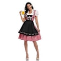 Miniatyrbillede 2 af 5: Oktoberfest Ølpige Kostume til Kvinder Bayersk Traditionel Dirndl Kjole Cosplay Fancy Dress (S Sort)