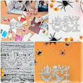 Miniatyrbillede 2 af 3: 2 sæt Halloween Tema Skærestencil Scrapbog Stencil Skærestencil DIY Skærestencil