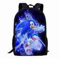 Barn Sonic 3D-tryckt ryggsäck Nyhet Cool Tecknad Grundskoleelev Skolväska Bokväskor Dagväskor för Pojkar Flickor (B)