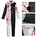 Miniatyrbild 2 av 5: Terrifier 2 Art the Clown Cosplay Blodig Jumpsuit för Vuxna Unisex Halloween Karneval Kostymdräkter Festkläder 2XL Herr