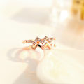 Miniatyrbillede 2 af 4: Damer Rustfrit Stål Cubic Zirconia Ring Knuckle Midi Stacking