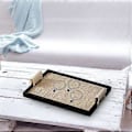 Miniatyrbillede 2 af 5: Smykkeskål Dessert Serveringsfad Alsidig Elegant Halskæde Display Pyntefad til Middag Spisestue Badeværelse Skrivebordsindretning (30cmx20cmx2cm beige)