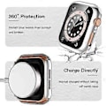Miniatyrbilde 4 av 5: Kompatibel med Apple Watch-etui 44 mm Serie 4 med skjermbeskytter, HD Høy følsomhet herdet filmdeksel for iWatch SE Serie 6/5/4 Kvinner Menn 4-pakning