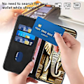 Miniatyrbilde 5 av 5: Elefant-preget PU-etui for Samsung Galaxy Z Fold5 5G (Svart)