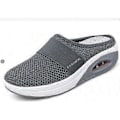 Miniatyrbillede 1 af 2: Luftpude Vandresko Åndbare Casual Mesh Slip On Vandresko til Udendørs Indendørs (41 Mørkegrå)
