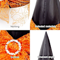 Miniatyrbild 4 av 5: 2 st Halloween Häxhatt Kostym Cosplay Hatt med Snygg Mesh Cr