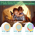 Miniatyrbillede 4 af 5: Lyserende vækkeur til børn, digital LED-nattelys, smart USB