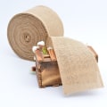 Miniatyrbillede 1 af 5: Gul Bånd Rulle Jute Bånd Naturlig Jute Bånd Gul Linned C