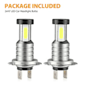 Miniatyrbillede 4 af 5: 2x H7 LED Forlygtepære Kit Fjern- og Nærlys 100W 30000LM Super Lys 6500K Hvid( )