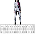 Miniatyrbillede 1 af 3: Skeletdragt til kvinder, heldragt, udklædning, Halloween kostume (M)