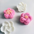 Miniatyrbillede 4 af 5: 4 stk. blomsterstempler, rund kageform til månekager, justerbar tykkelse, holdbar