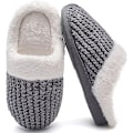 Miniatyrbillede 1 af 5: Hussko til kvinder Varme Hukommelsesskum Anti-Slip Hjemmesko Behagelige Bomulds Hjemmesko Soveværelse Sko Indendørs & Udendørs （36/37）