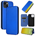 Miniatyrbillede 2 af 5: Læder Telefon Case til iPhone 15 Plus (Blå)