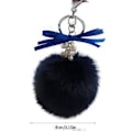 Miniatyrbillede 3 af 5: Moderigtig Plys Nøglering Rem Håndlavet Furry Ball Nøglering DIY Sløjfe Nøgleringe Vedhæng Alsidigt Telefontilbehør Lysegrøn (Lysegrøn)