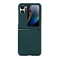 Miniatyrbild 1 av 3: Äkta Läder Telefonfodral För OPPO Find N2 Flip (Grön)