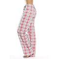 Miniatyrbillede 2 af 4: Dames Pyjamasbukser med Lommer, Bløde Flanel Check Pyjamasbukser til Kvinder (XXL pink)