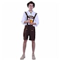 Pikkukuva 4 / 5: 100% Uusi, Miesten Oktoberfest-asu Baijerilainen Lederhosen Olut Oktoberfest Naamiaisasu (XXL Valkoinen)