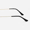Pikkukuva 4 / 4: Vintage Metal Square Sunglasses UV400 Suojaus Heijastusta Vastaan Aurinkolasit Muodikkaat Asusteet Naisille Miehille (Kulta Vaaleanpunainen)