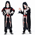 Pikkukuva 5 / 5: Lasten Kuoleman Asu Halloween Kuoleman Asu Lapsille Pojille Tytöille, Lasten Kuoleman Viitta ja Viikatesetti Z 001 XL(XL Z 001)