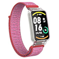 Miniatyrbild 3 av 5: PC-fodral + Nylon Loop-rem för Xiaomi Mi Band 7 Pro (Lysande Rosa)