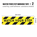 Pikkukuva 2 / 5: 2 kpl Watch Your Step -lattialipukkeet Tarrat 6 x 24 tuumaa Varotus S