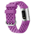 Pikkukuva 2 / 5: Fitbit Charge 3 / 4:lle ontto neliö silikoniranneke (Violetti)