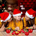Miniatyrbillede 4 af 4: 12 stk. Jule slikæsker -formede plastikbeholdere Chokolade slik opbevaring Fyldningsetuier Julefrokostdekorationer