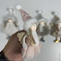 Miniatyrbillede 5 af 5: Julevinget dukke juletræsdekorationer til hjemmet julepynt til nytårsfestartikler gaver (3)