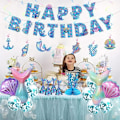 Miniatyrbilde 2 av 5: Hagefestpyntsett for havfrue-bursdag, Happy Birthday-banner