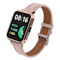 Miniatyrbillede 1 af 5: Læder Urrem Til Xiaomi Redmi Watch 2 (Lyse Pink)