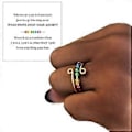 Miniatyrbillede 1 af 5: Ny Regnbue Perler Fidget Ring - Roterbar Anti-Angst Ring med Hypoallergenisk Legeringsmateriale og Justerbar Størrelse (Guld)