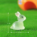 Miniatyrbillede 2 af 5: Resin Miniature Figurer Glødende Lysende Påskeharer Ornament til Altan Terrasse (Grøn)