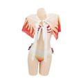 Miniatyrbild 3 av 3: Demon Slayer Cosplay Kostym Bikini Strand Sommar Baddräkt Set Ty (S Kamado Nezuko)