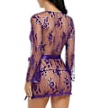 Miniatyrbild 3 av 3: Sexig spetsunderkläder för damer Nattkläder Sovkläder Stringtrosa Babydoll Underklädesset (4XL Lila)